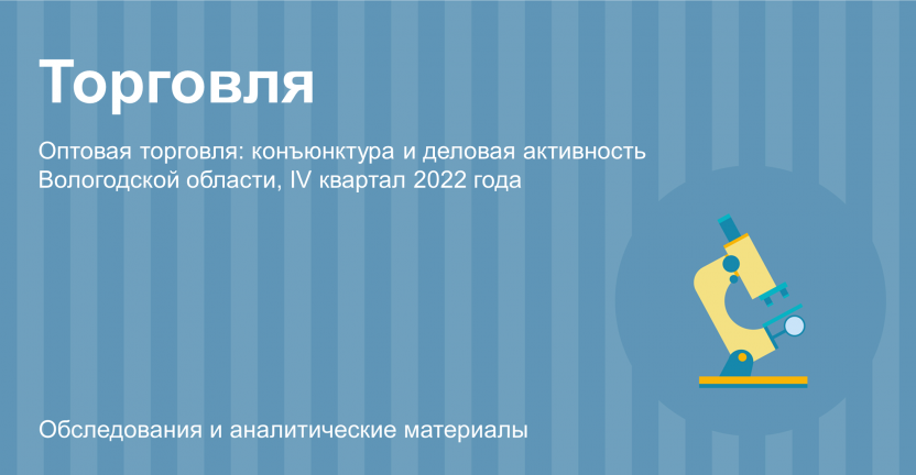 Оптовая торговля: конъюнктура и деловая активность Вологодской области, IV квартал 2022 года